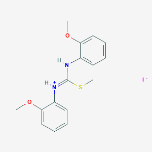 molecular formula C16H19IN2O2S B8052220 [(2-Methoxyanilino)-methylsulfanylmethylidene]-(2-methoxyphenyl)azanium;iodide 