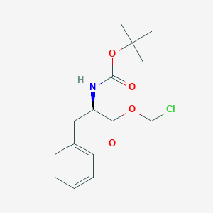 molecular formula C15H20ClNO4 B8052236 Chloromethyl (2R)-2-{[(tert-butoxy)carbonyl]amino}-3-phenylpropanoate 