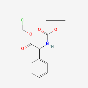 Chloromethyl 2-{[(tert-butoxy)carbonyl]amino}-2-phenylacetate