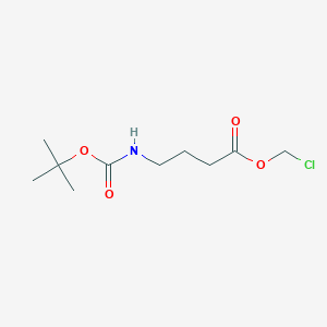 molecular formula C10H18ClNO4 B8052278 Chloromethyl 4-{[(tert-butoxy)carbonyl]amino}butanoate 