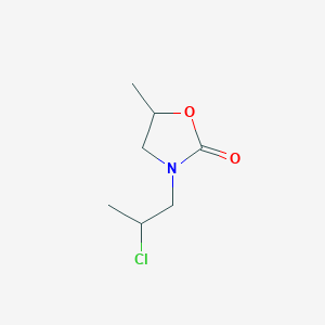 molecular formula C7H12ClNO2 B080523 3-(2-Chloropropyl)-5-methyl-1,3-oxazolidin-2-one CAS No. 13723-02-9