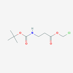 molecular formula C9H16ClNO4 B8052306 3-Tert-butoxycarbonylamino-propionic acid chloromethyl ester 
