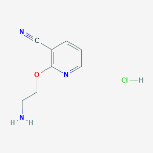 molecular formula C8H10ClN3O B8052331 2-(2-Aminoethoxy)pyridine-3-carbonitrile;hydrochloride 
