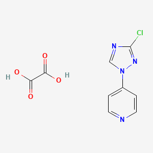 molecular formula C9H7ClN4O4 B8052346 4-(3-Chloro-1,2,4-triazol-1-yl)pyridine;oxalic acid 