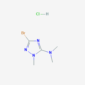 molecular formula C5H10BrClN4 B8052353 3-Bromo-n,n,1-trimethyl-1h-1,2,4-triazol-5-amine hydrochloride 