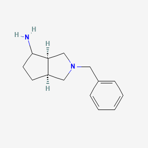 molecular formula C14H20N2 B8052356 Rac-(3ar,6as)-2-benzyl-octahydrocyclopenta[c]pyrrol-4-amine 