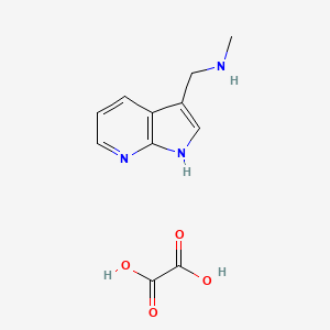 molecular formula C11H13N3O4 B8052363 n-Methyl-1-(1h-pyrrolo[2,3-b]pyridin-3-yl)methanamine oxalate 