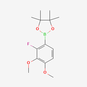 molecular formula C14H20BFO4 B8052378 2-(2-Fluoro-3,4-dimethoxyphenyl)-4,4,5,5-tetramethyl-1,3,2-dioxaborolane 