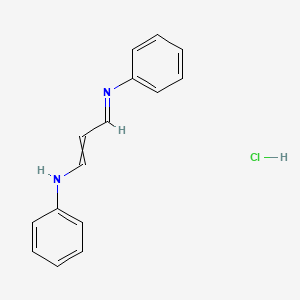 molecular formula C15H15ClN2 B8052386 Benzenamine, N-[3-(phenylamino)-2-propenylidene]-, hydrochloride 