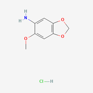 molecular formula C8H10ClNO3 B8052395 6-Methoxy-1,3-benzodioxol-5-amine, hydrochloride 