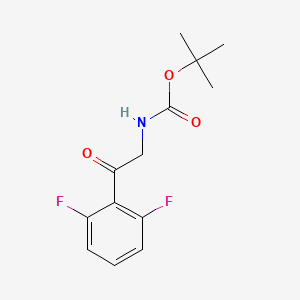 molecular formula C13H15F2NO3 B8052413 t-Butyl N-[2-(2,6-difluorophenyl)-2-oxoethyl]carbamate 