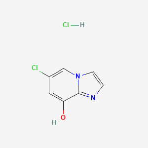 molecular formula C7H6Cl2N2O B8052418 6-Chloroimidazo[1,2-a]pyridin-8-ol hydrochloride 