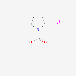 molecular formula C10H18INO2 B8052420 tert-butyl (2R)-2-(iodomethyl)pyrrolidine-1-carboxylate 