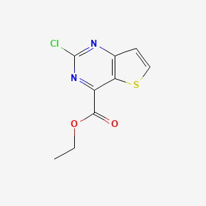 molecular formula C9H7ClN2O2S B8052425 Ethyl 2-chlorothieno[3,2-d]pyrimidine-4-carboxylate 