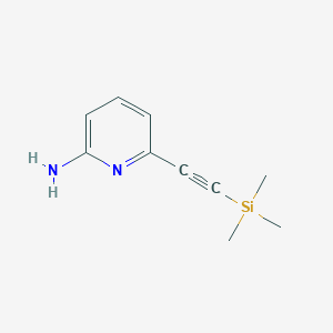 molecular formula C10H14N2Si B8052432 6-((三甲基甲硅烷基)乙炔基)吡啶-2-胺 