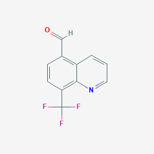 molecular formula C11H6F3NO B8052453 8-(Trifluoromethyl)quinoline-5-carbaldehyde 