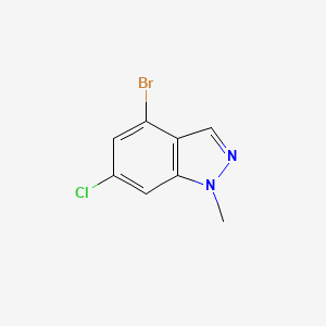 molecular formula C8H6BrClN2 B8052473 4-Bromo-6-chloro-1-methyl-1H-indazole 