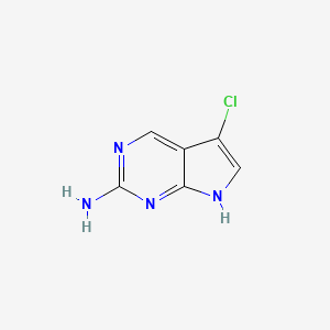 molecular formula C6H5ClN4 B8052476 5-Chloro-7H-pyrrolo[2,3-d]pyrimidin-2-amine 