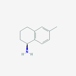 molecular formula C11H15N B8052480 (S)-6-Methyl-1,2,3,4-tetrahydronaphthalen-1-amine 