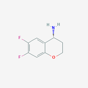 molecular formula C9H9F2NO B8052487 (R)-6,7-Difluorochroman-4-amine 