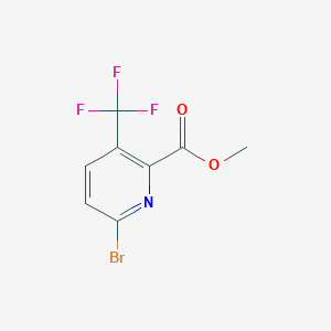 molecular formula C8H5BrF3NO2 B8052494 Methyl 6-bromo-3-(trifluoromethyl)picolinate 