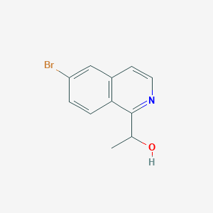 molecular formula C11H10BrNO B8052497 1-(6-Bromoisoquinolin-1-yl)ethanol 