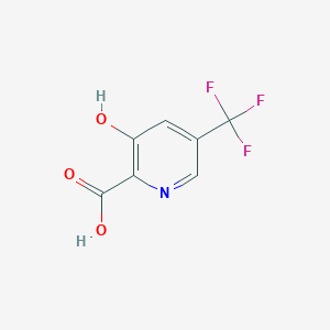 molecular formula C7H4F3NO3 B8052520 3-Hydroxy-5-(trifluoromethyl)picolinic acid 