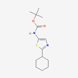 molecular formula C14H22N2O2S B8052602 tert-Butyl (2-cyclohexylthiazol-5-yl)carbamate 