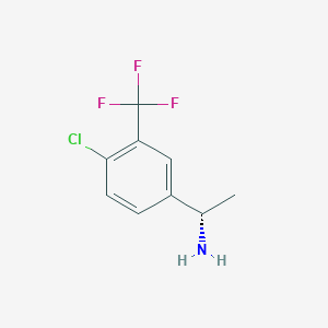 molecular formula C9H9ClF3N B8052628 (S)-1-(4-Chloro-3-(trifluoromethyl)phenyl)ethanamine 