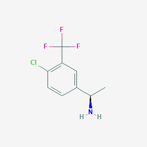 molecular formula C9H9ClF3N B8052630 (R)-1-(4-Chloro-3-(trifluoromethyl)phenyl)ethanamine 