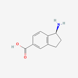 molecular formula C10H11NO2 B8052639 (S)-1-Amino-2,3-dihydro-1H-indene-5-carboxylic acid 