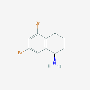 molecular formula C10H11Br2N B8052641 (R)-5,7-Dibromo-1,2,3,4-tetrahydronaphthalen-1-amine 