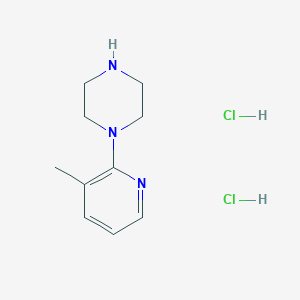 molecular formula C10H17Cl2N3 B8052657 1-(3-Methylpyridin-2-yl)piperazine dihydrochloride 