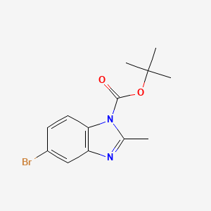 molecular formula C13H15BrN2O2 B8052681 tert-butyl 5-bromo-2-methyl-1H-benzo[d]imidazole-1-carboxylate 