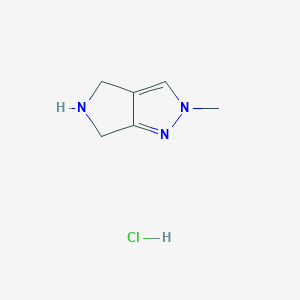 molecular formula C6H10ClN3 B8052718 2-Methyl-2,4,5,6-tetrahydropyrrolo[3,4-c]pyrazole hydrochloride 