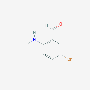 molecular formula C8H8BrNO B8052798 5-Bromo-2-(methylamino)benzaldehyde 