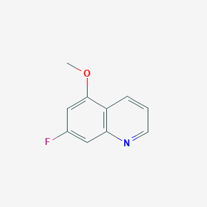 molecular formula C10H8FNO B8052864 7-Fluoro-5-methoxyquinoline 