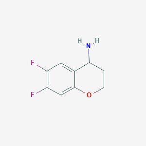molecular formula C9H9F2NO B8052882 6,7-Difluorochroman-4-amine CAS No. 886762-82-9