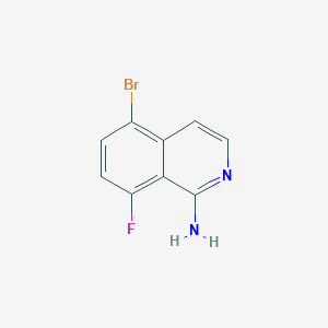molecular formula C9H6BrFN2 B8052900 5-Bromo-8-fluoroisoquinolin-1-amine 