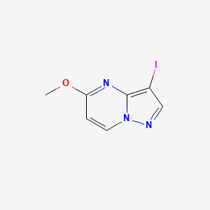 molecular formula C7H6IN3O B8052907 3-Iodo-5-methoxypyrazolo[1,5-a]pyrimidine 