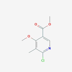 molecular formula C9H10ClNO3 B8052940 Methyl 6-chloro-4-methoxy-5-methylnicotinate 