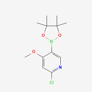 2-Chloro-4-methoxy-5-(4,4,5,5-tetramethyl-1,3,2-dioxaborolan-2-yl)pyridine