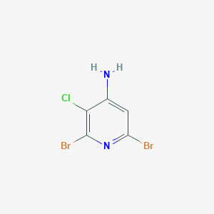 molecular formula C5H3Br2ClN2 B8052992 2,6-Dibromo-3-chloropyridin-4-amine 