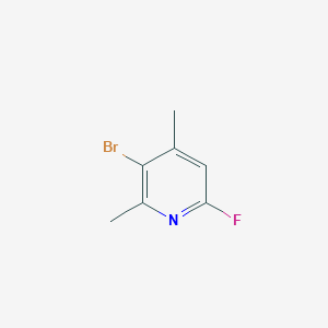 molecular formula C7H7BrFN B8053014 3-Bromo-6-fluoro-2,4-dimethylpyridine 