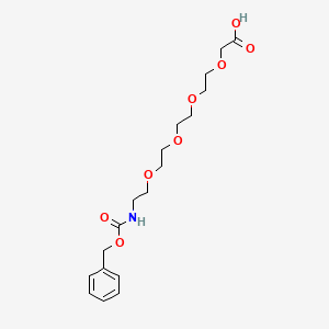 molecular formula C18H27NO8 B8053034 3-Oxo-1-phenyl-2,7,10,13,16-pentaoxa-4-azaoctadecan-18-oic acid 