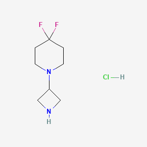 molecular formula C8H15ClF2N2 B8053040 1-(Azetidin-3-yl)-4,4-difluoropiperidine hydrochloride 