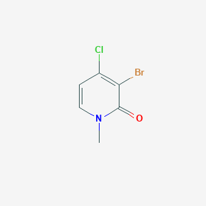 molecular formula C6H5BrClNO B8053062 3-Bromo-4-chloro-1-methylpyridin-2(1H)-one 