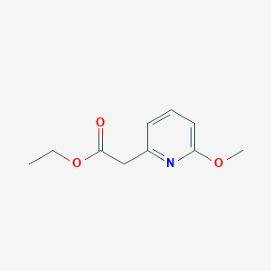molecular formula C10H13NO3 B8053083 Ethyl 2-(6-methoxypyridin-2-YL)acetate 