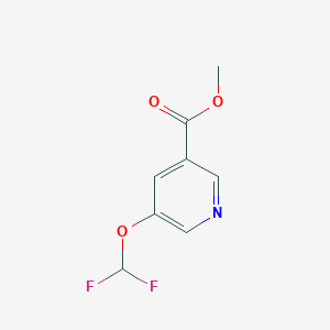 molecular formula C8H7F2NO3 B8053101 Methyl 5-(difluoromethoxy)nicotinate 