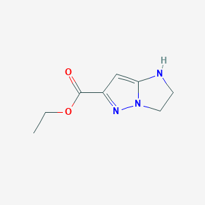 molecular formula C8H11N3O2 B8053144 Ethyl 2,3-dihydro-1H-imidazo[1,2-b]pyrazole-6-carboxylate 